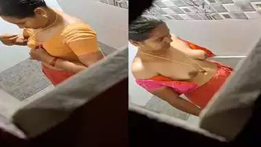 Dress change before bath by hot desi village aunty